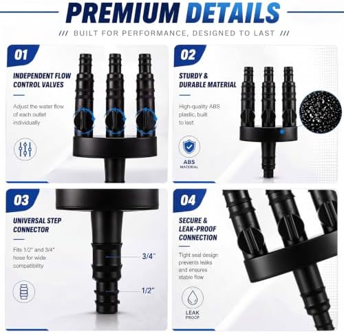 4 Pack Statuary Splitter 3 Way for Pond & Fountain Pumps - Image 3
