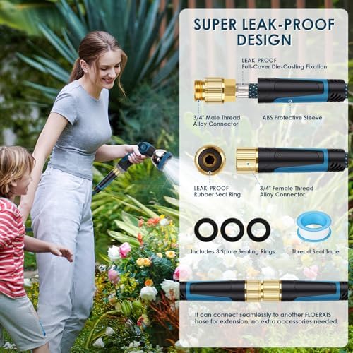 Non-Expandable Garden Hose 50 FT, Lightweight Flexible Water Hose - Image 6