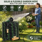 50 FT Garden Hose - Heavy Duty Non-Expandable Water Hose with 10-Function Nozzle, Kink-Free & Leak-Proof Flexible Yard Hose for Lawn and Car Washing（50FT) - Image 7