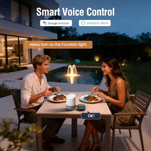SURAIELEC 20A Heavy-Duty Outdoor WiFi Smart Timer Switch App/Voice Control - Image 4