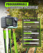RAINPOINT 2027 V2 Upgrade 3 Zone Water Timer, Solid Brass Inlet & Outlet, IP65 Waterproof, 3 Independent Schedules, Rain Delay, Manual & Automatic Irrigation for Garden Yard Lawn Greenhouse - Image 4