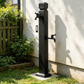 Freestanding Water Column with Faucet Hose Stand Garden Tap Post Stainless Steel Double Outlet Decorative Water Feature Vertical Pillar, Backyard Yard Hydrant(Style 2,Height: 60cm/23.6in) by Gaommini