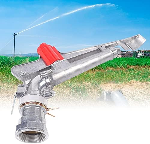 Agricultural Irrigation Spray Gun, 1.5" Adjustable 360° Rotation Metal Lawn Sprinkler, 80M Large Area Spraying System for Farms Orchards Tea Gardens Plant Irrigation by QUEMARQUE