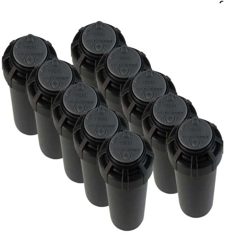 T5 Rotor Sprinkler for Toro T5RS-3.0 RapidSet, Contractor Pack of 10 with Nozzles and Tool, Black by Unknown