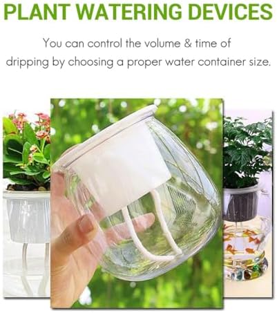 Self Watering Capillary Wick Cord Vacation Plant Sitter, DIY Self-Watering Planter Pot Automatic Water Wicking Hydroponic Watering Kit - Image 3