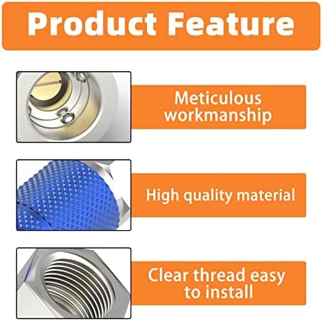 GASHER 12PCS Bule Quick Connect Air Coupler 1/4 Inch NPT Female Threads Size,1/4-Inch Female Industrial Coupler, (T-Style) - Image 4