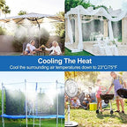 Misters for Outside Patio, 50FT Misting Hose + Tee-Connector 10PCS.Outdoor Water Mister Cooling System, Backyard Mist Hose Kit for Garden,Greenhouse,Fan,Deck,Umbrella,Canopy,Porch.Trampoline Sprinkler - Image 3