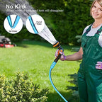35FT Heavy-Duty Garden Hose with Solid Brass Connectors, 5/8 Inch Flexible Hybrid Rubber, All-Weather Lightweight & Kink-Resistant Water Hose - Image 6
