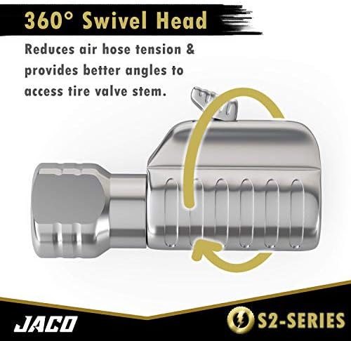 JACO Lightning S2 Quick-Connect Tire Air Chuck - 1/4" F-NPT (Open Flow) (2-Pack) - Image 4