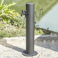 Garden Water Column with Faucet,304 Stainless Steel Vertical Water Column Outdoor Hose Stand ，Landscape Decor Yard Hydrant Fountain ，for Car Washing and Watering by Unknown