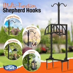 2 Pack Garden Hose Holder, Water Hose Stand for Outside with 4 Stake and 2 Shepherds Hooks, Freestanding Hose Storage Holds 150Ft, Heavy-Duty Metal Hose Hanger Rack for Yard, Lawn, Farm - Image 6