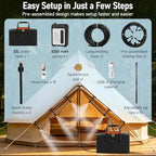 Bonviee 36FT Portable Misters for Outside, 5.8Gal Tank, Pump, 6 Misters - Image 6