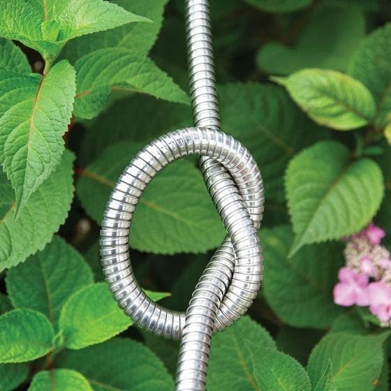 100 Ft Stainless Steel Garden Hose with Nozzle - 304 Stainless Steel - Puncture Proof - Tear Proof - Kink Free - Weather Proof - Rust Proof - 350 PSI Burst Strength - Tangle Free - Image 4