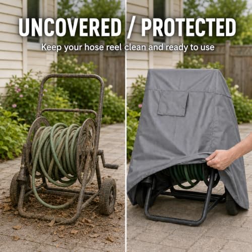 Hose Reel Cart Cover for Outdoor Ventilated Buckle Fit Cover - Image 6
