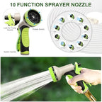 Garden Hose Metal 50 FT, Stainless Steel Hose, Water Hose with 10 Function Nozzle & Brass Nozzle, Lightweight, No Kink & Tangle, Easy to Use & Store, Heavy Duty Metal Hose for Yard and Lawn - Image 4