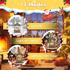 Christmas Snow Globes, Light Up Snow Globe with 6H Music Timer, Auto Snowfall, USB or Battery Powered, Christmas Globe with Santa Snow Globe Scene, Indoor Christmas Decorations for Home, Retro Gold - Image 6