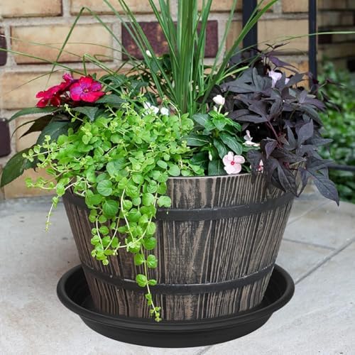 1 Pack of 26 inch Plant Saucer, Large Plant Tray, Heavy Sturdy Plant Drainage Tray for Indoors, Bird Bath Bowls, Sturdy Plastic Pot Tray for Planter (Black) - Image 3