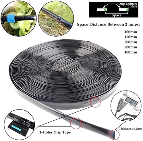 1pcs 16mm 1-Hole Micro Irrigation Drip Tape, For Garden Plants Soaker Hose Greenhouse Farm Watering Tape Agricultural System 20~100M (Color : Space 15cm, Size : 16mm 100m(2x50m)) - Image 3