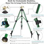 2 Pack Impact Sprinkler on Tripod Base, 360° Adjustable Brass Sprinkler Head with Stakes, Heavy Duty Metal Tripod Lawn Sprinkler for Large Area Lawn, Yard & Garden Irrigation - Image 3