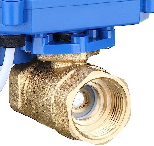 U.S. Solid 3/4 in Brass Motorized Ball Valve, Standard Port, 9-24 V AC/DC, 3-Wire Latching Self-Hold, Manual Override, Position Indicator - Image 5