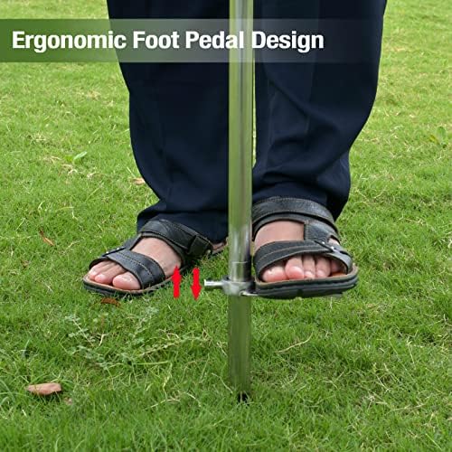 Soil Probe 35 Inch with 2 Bags, Straight Soil Sample Probe for Lawn House Plants, T-Handle Soil Sampler Probe Rod with Pedal, Stainless Steel Soil Test Kits Tool for Soil Sampling - Image 6