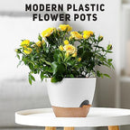 YNNICO 12" 10" 9" Large Self Watering Plant Pots, 3 Pack Plastic Pots - Image 7