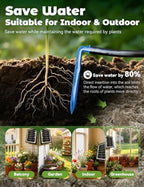 Drip Irrigation System, Automatic Watering Kit for 15 Pots, 49ft Watering System with 6 Timers & 2200mah Battery, Intelligent Plant Hydration Device, Solar Powered for Garden Patio Lawn - Image 5