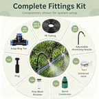 Easy-Install Garden Irrigation System | Adjustable Nozzles, Fog Spray Watering, Quick-Connect 20cm Nozzle, 328ft (100m) for Efficient Watering - Image 6