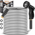 Rcfunkid Garden Hose 100FT No-Kink Metal Hose With 10 Function Nozzle Tough by GardenHose