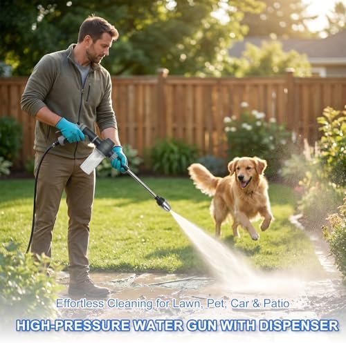 Hose Hawk Pro Pressure Washer Gun, High Pressure Hose Nozzle with 4 Spray Modes, Adjustable Handheld Pressure Washer Nozzle for 3/4" Garden Hose, Watering Sprayer for Car Yard Patio Pets Washing (C) - Image 3