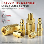 47 PCS 1/4 Inch Quick Connect Air Hose Fittings, Premium Metal Air Compressor Fittings with Teflon Tape, Air Tool Quick Connect Air Line Fittings (Compatible with Air Compressors, Air Hoses) - Image 3
