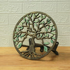 Zeckos Garden Hose Holder Tree of Life 12 Inch Cast Iron Green Bronze - Image 4