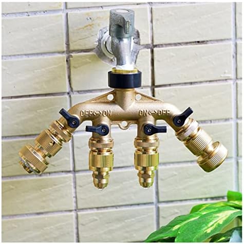 3/4 Inch 2/4-Way Brass Garden Hose Splitter Garden Tap Y-Type Watering Connector Distributor for Outdoor Faucet (Color : U 2pcs) - Image 3