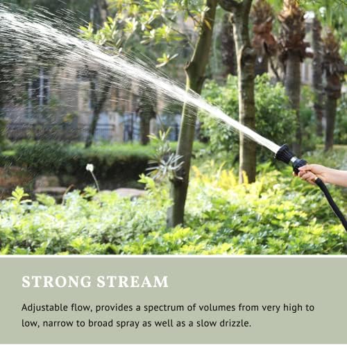 HOSUN Fire Hose Nozzle &Green Garden Hose Nozzle, Heavy Duty Fireman Style Garden Hose Nozzles, Leak Proof & Adjustable Water Nozzle High Pressure - Image 3