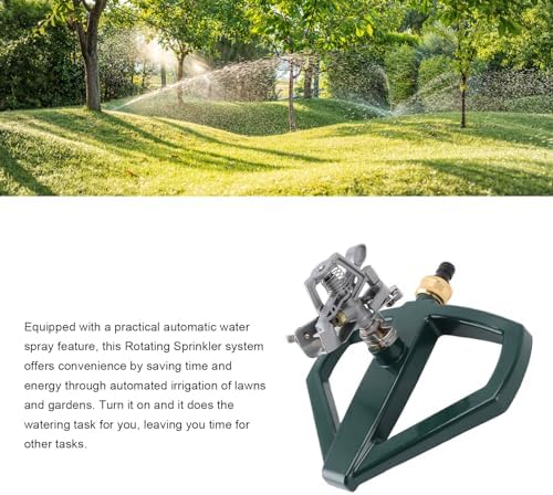 360 Degree Sprinkler, Sprinklers for Yard, Water Sprinkler for Lawn for A Variety of Environments Such As Gardens and Other Landscapes (Silver) - Image 4