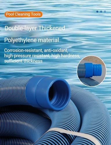 Pool Vacuum Hose, Kink-Free Swivel Cuff, Spiral-Wound Design(1.5insh,30m/98ft) - Image 3
