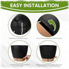 Self Watering Pots for Indoor Plants (5/5.5/6/6.5/8 Inch), Terra Cotta Planters with Water Level Indicator & Drainage,Wicking Pots for Monstera, Herbs & Snake Plant (Black, 5/5.5/6/6.5/8 Inch) - Image 3