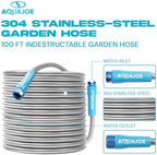 Aqua Joe AJSGH100 1/2-Inch Heavy-Duty, Puncture Proof Kink-Free, Spiral Constructed 304-Stainless Steel Metal, Garden Hose, 100-Foot - Image 6