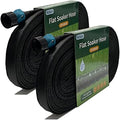 Secbulk 2026 Flat Soaker Hose 150 ft for Garden, 150' (75ft x 2) Linkable Drip Hose Diy Garden Irrigation System Saving 80% Water, Dual-layer Leak-free Design Water Hose with Holes by Secbulk