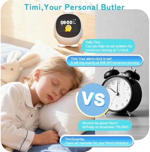Smart Alarm Clock for Kids with AI Voice & Time Management, Sleep Trainer with 12 White Noise Sounds, Ok to Wake Night Light, Toddler Clock for Bedroom, Fun Educational Children Gift - Image 4