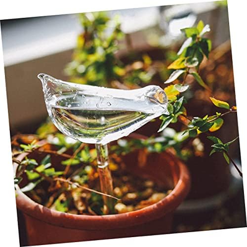 POPETPOP 4pcs Self Watering Glass Decorative Design Automatic Watering Globes for Indoor Plants Easy to Use Borosilicate Glass for Travel and Busy Lifestyles - Image 4