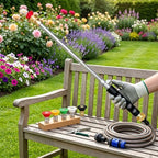 Garden Hose Nozzle High Pressure, Pressure Washer Gun for Garden Hose with 5 Interchangeable Nozzles, Jet Hose Pressure Nozzle for Car, Patio & Garden Cleaning – Black - Image 6