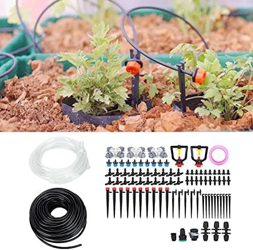 30m Drip Irrigation Kit, Garden Watering System with Tubing Hose Nozzles Adapters Valves Drippers, Automatic Micro Sprinkler for Potted Plants Balcony Greenhouse - Image 7