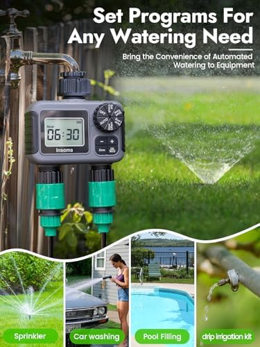Insoma 2 Zone Water Timer for Outdoor Garden Hose, IPX5 Waterproof - Image 7