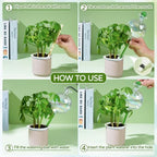 17 oz 2 Weeks Extra Large Plant Watering Globes, Iridescent Glass Self Watering Globes, Self Watering Planter Insert, Automatic Watering Bulbs for Daily or Vacation Use (4 Pack) - Image 4