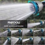Relxitl Garden Hose 100feet, Water Hose with 10 Function Hose Nozzle, NON-Expandable Hose, Tough & Flexible, Lightweight, Crush Resistant Fittings, Kink & Tangle Free, Rust Proof for Watering - Image 2