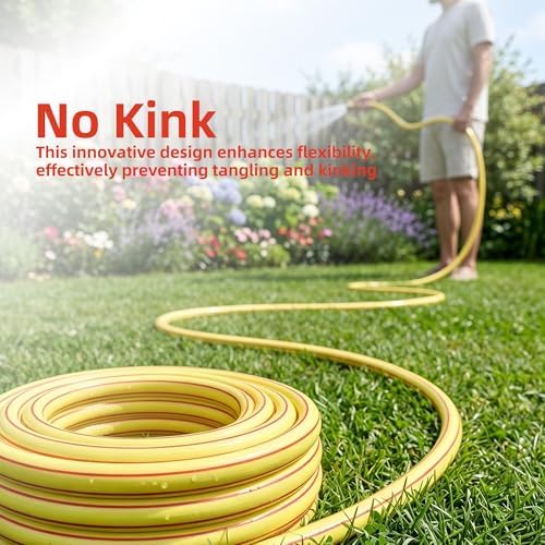 50 ft 3/4” Heavy Duty Garden Hose, Solution4Patio, Male to Female Fittings - Image 5