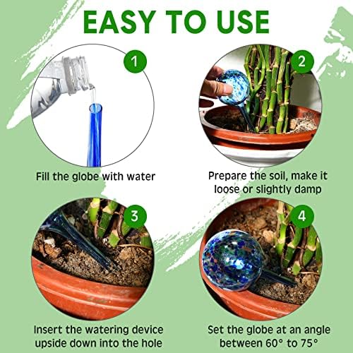 16 Pcs Plant Watering Devices 150ml Small Self Watering Globes for Indoor and Outdoor Planter Insert Multicolored Automatic Glass Watering Globes for Plants Everyday Use, 5 Day Irrigation - Image 3
