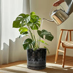Eightpot 11.4 Inch Plant Pot Saucers, Plant Drip Trays for Indoor Outdoors, Round Ceramic Plant Saucer, Modern Plants Plates to Catch Water, Decorative Plants Dishes to Catch Water, Black - Image 3