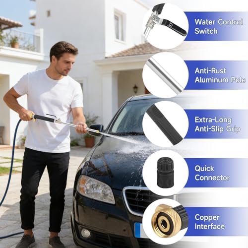 High Pressure Power Washer Wand, Hydro Jet Nozzle for Garden Hose - Image 4